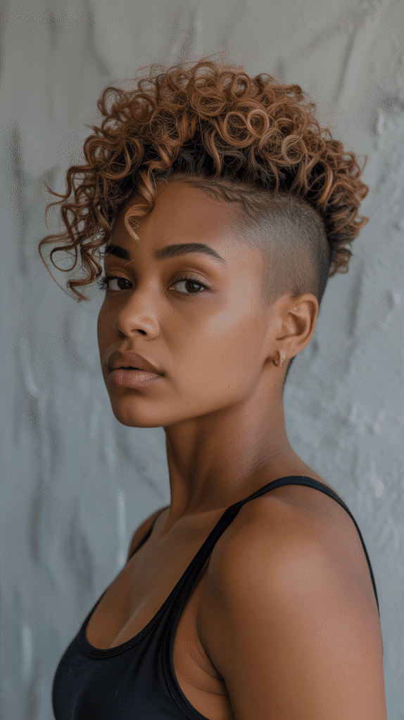 27 Modern Short Haircuts for Black Women You'll Love 7 The Curly Mohawk