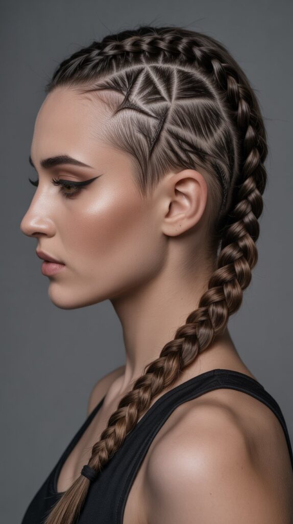 Side Braid with Undercut Design