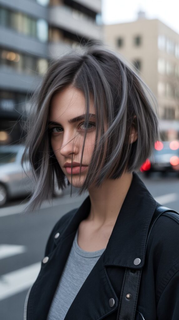 Angled Bob with Shattered Ends