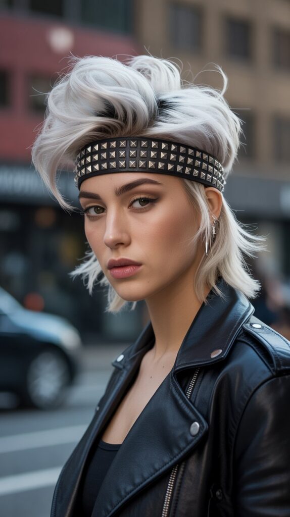 Thick Headband with Faux Hawk Style