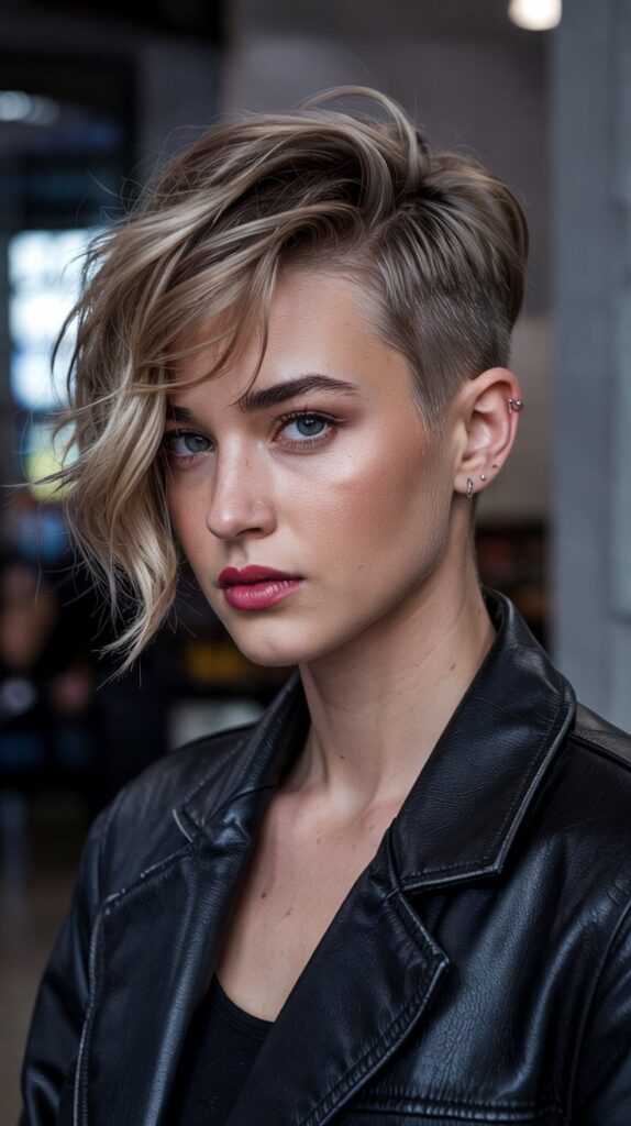 27+ Cute Haircuts for Thin Hair to Add Volume and Style 19 Side-Swept Undercut Pixie