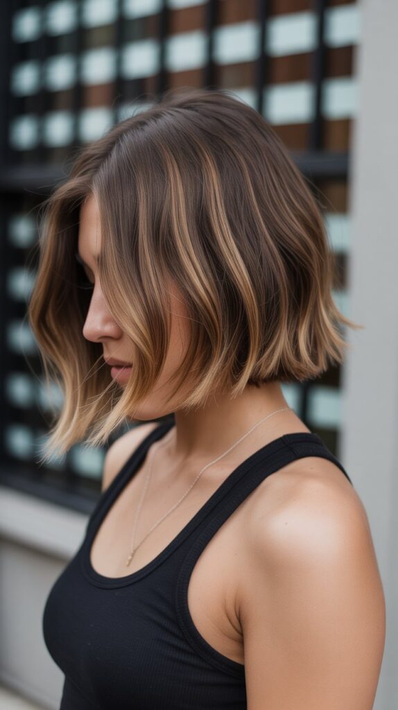 33 Chic Balayage Angled Bob Hairstyles 21 Lived-In Balayage Bob