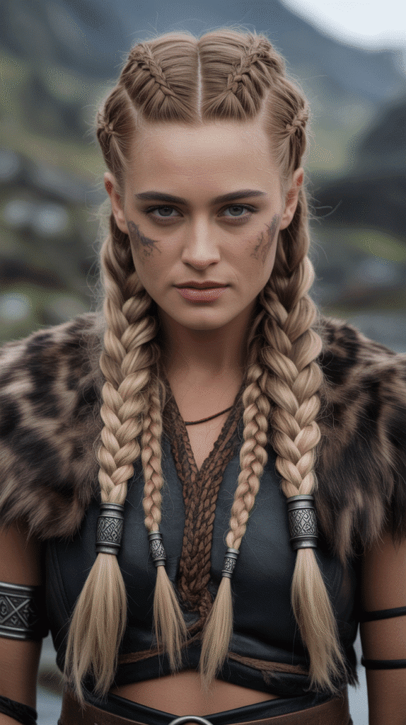30 Must-Try Winter Hair Braid Trends for 2025 18 Viking-Inspired Warrior Braids