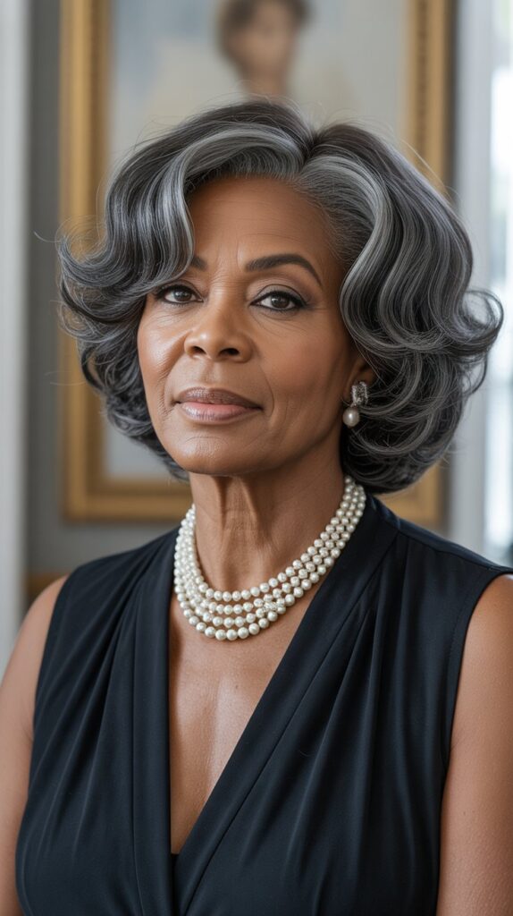 Top 30+ Stunning Hairstyles for Older Black Women: Easy Solutions for Everyday Glam! 18 Side Part Bob with Volume