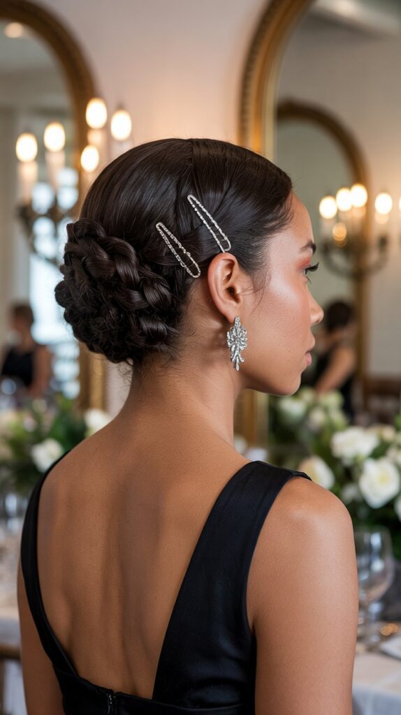 27 Chic Cute Winter Hairstyles for Black Women 9 Flat Twist Updo