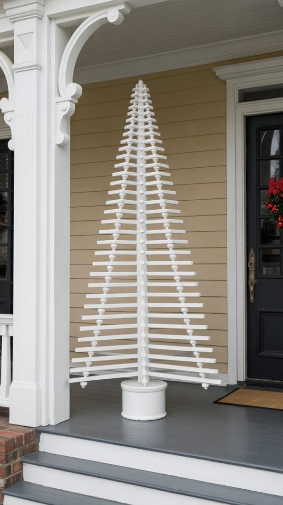 36 Wooden Christmas Trees for Your Front Porch Décor 24 Spindle Baluster Christmas Trees