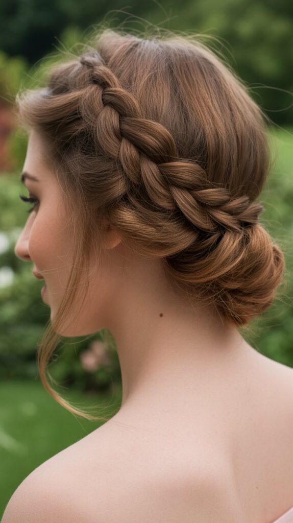 Side-Swept Braided Crown