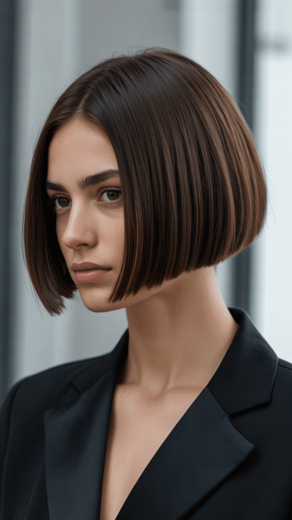 Best 30+ Chic Short Stacked Inverted Bob Haircuts for a Modern Look 4 Blunt Cut Stacked Bob