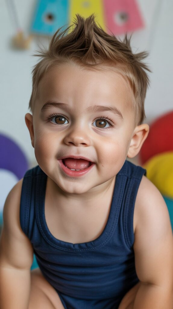 Best 33+ Baby Boys' Haircuts for Straight Fine Hair 12 Spiky Textured Top