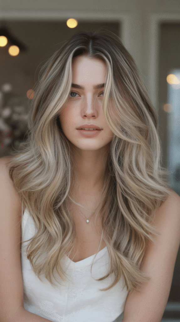 Moonlight Blonde Highlights with Driftwood Lowlights