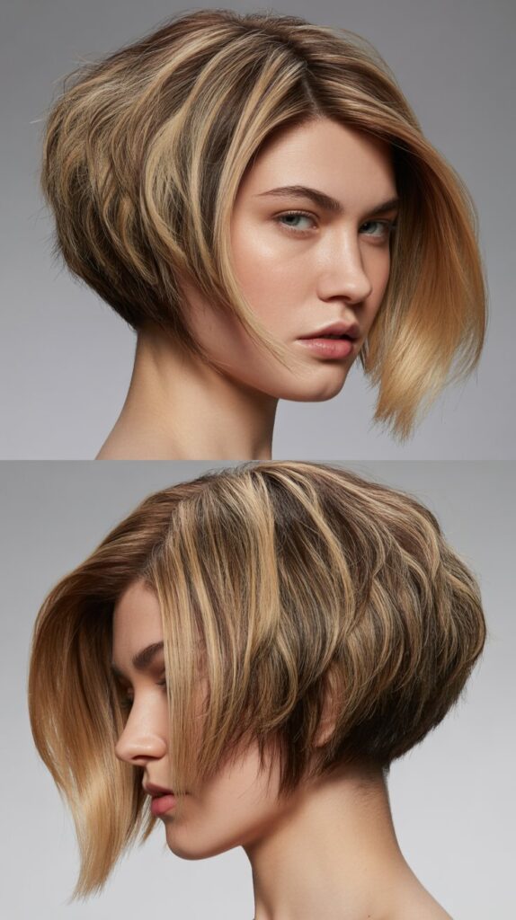 Best 32+ Inverted Layered Bob Hairstyles with Stacked Cuts Trendy Upgrade 30 Inverted Bob with Extreme Stacked Graduation