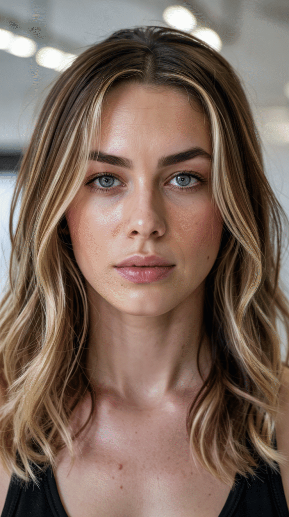 Face-Framing Blonde Highlights