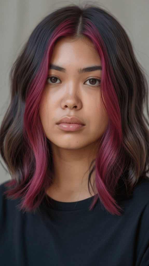 30+ Stunning Burgundy Hair Color Ideas That Will Turn Heads 17 Burgundy Money Pieces