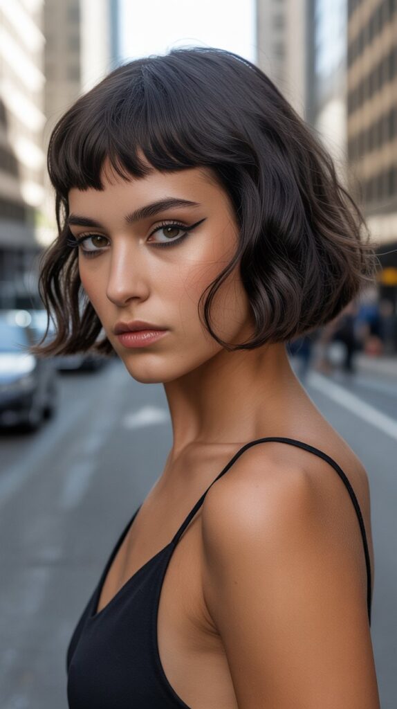 Angled Bob with Micro Bangs