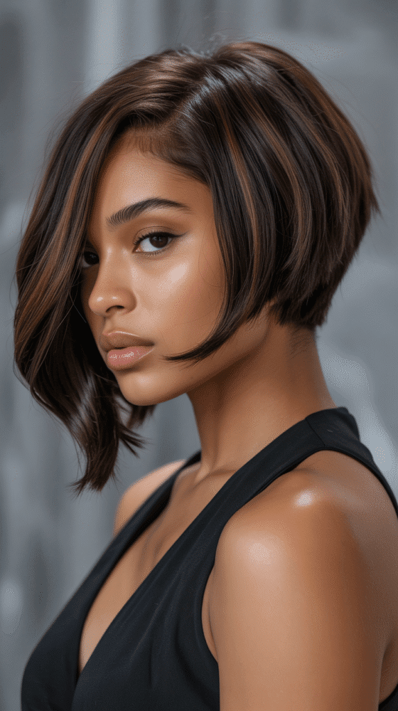 27 Modern Short Haircuts for Black Women You'll Love 4 The Asymmetrical Bob
