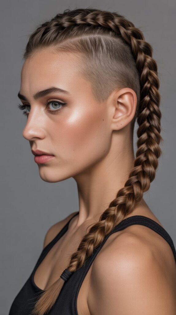 Side Braid with Shaved Side