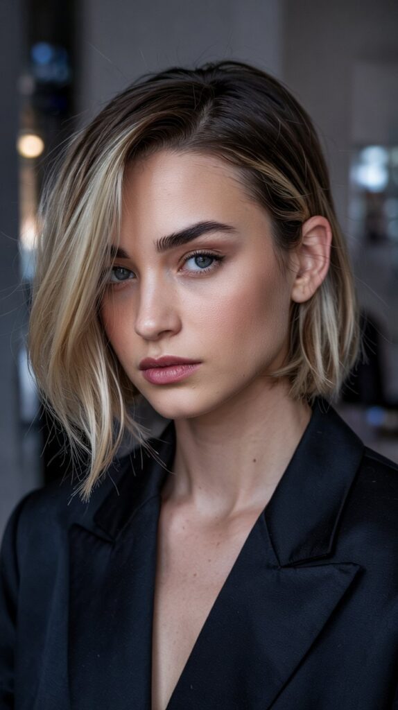 27+ Cute Haircuts for Thin Hair to Add Volume and Style 6 Asymmetrical Bob