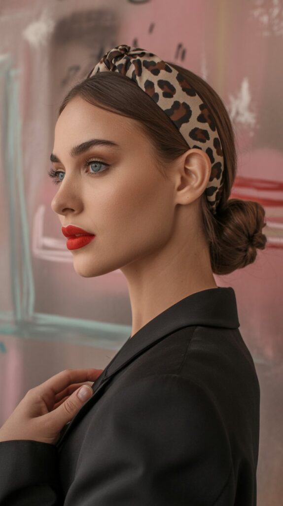 Thick Headband with Side Bun