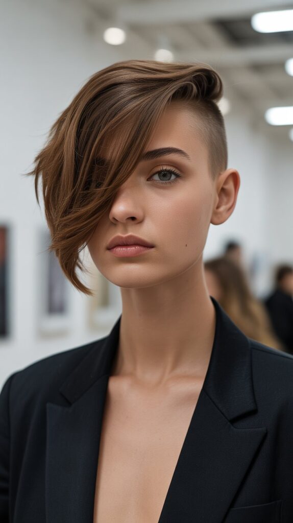 Asymmetrical Swept Style