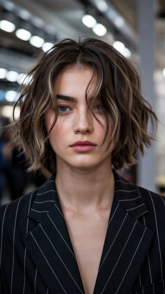 27+ Cute Haircuts for Thin Hair to Add Volume and Style 11 . Choppy Bob