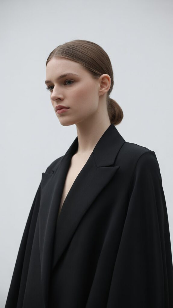 33 Chic Greasy Hair Hairstyles for Long Hair 21 Sleek Middle Part with Low Ponytail