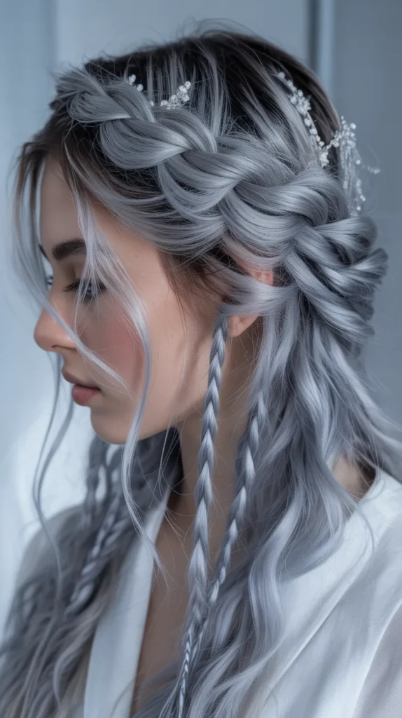 Twisted Crown with Braided Ends