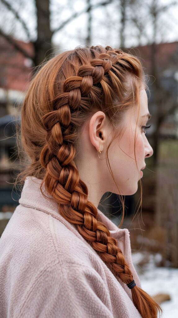 Four-Strand Braid with Strawberry Blonde