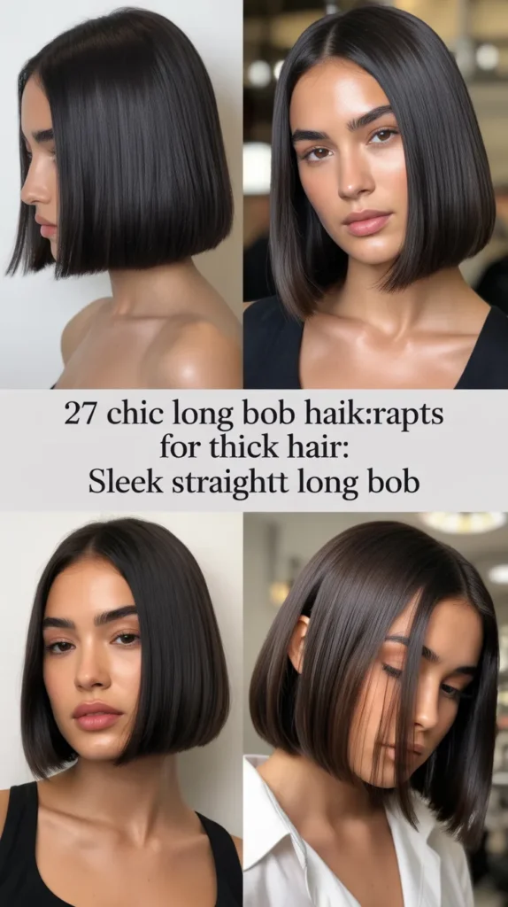 Sleek Straight Long Bob