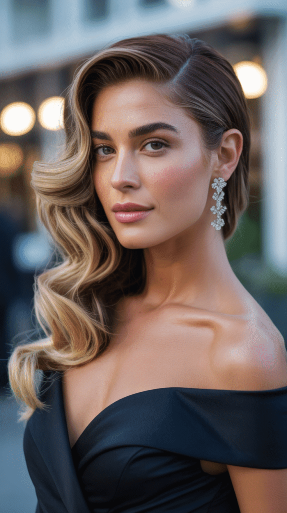 33 Easy and Simple Cute Winter Hairstyles 16 Side-Swept Waves