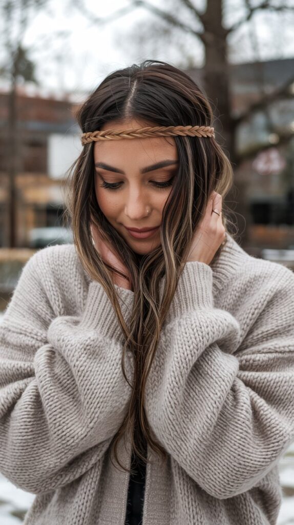27 Trendy Winter Hair Braid Styles to Try 24 Braided Headband