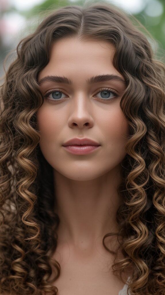 Transform Your Look: 25+ Stunning Curly Hairstyles For Round Faces 14 Spiral Curls With Middle Part And Length