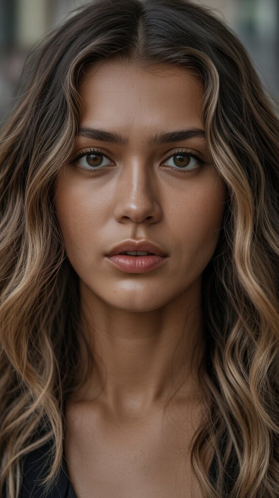 36 Gorgeous Lowlights for Medium Length Brown Hair on Brunettes 29 Money Piece Lowlights