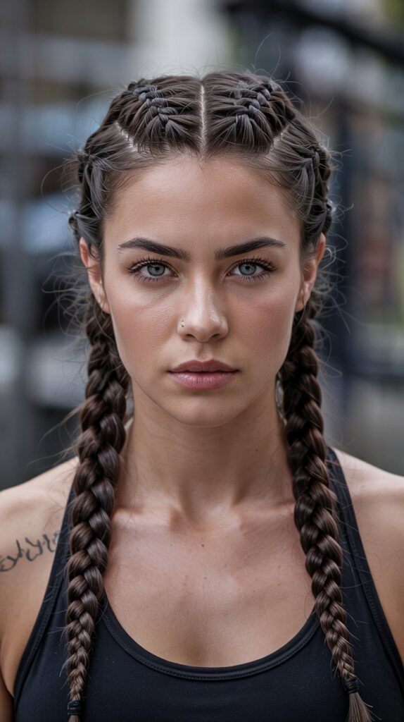 27 Beautiful Winter Hair Braid Color Inspirations 24 Smoky Charcoal Boxer Braids