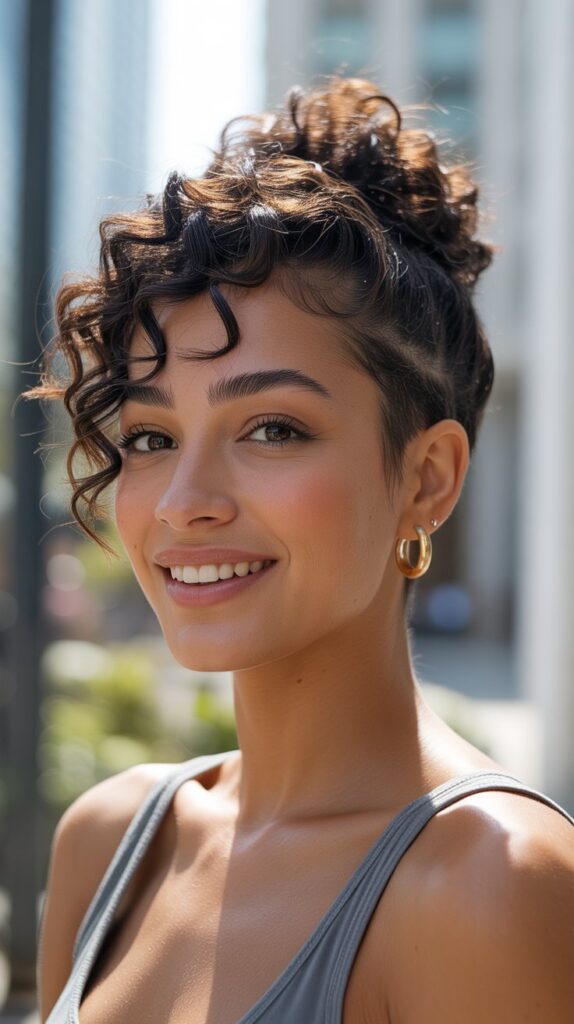 30 Best 3C 4A Hairstyles for Short Hair You'll Love 7 Pineapple Updo