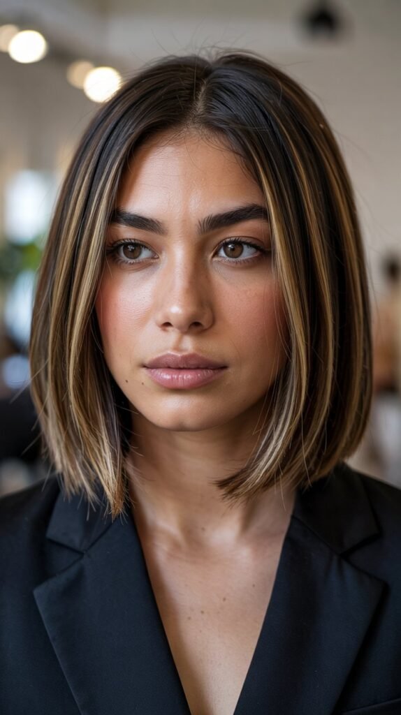 Sleek Bob with Face-Framing Layers