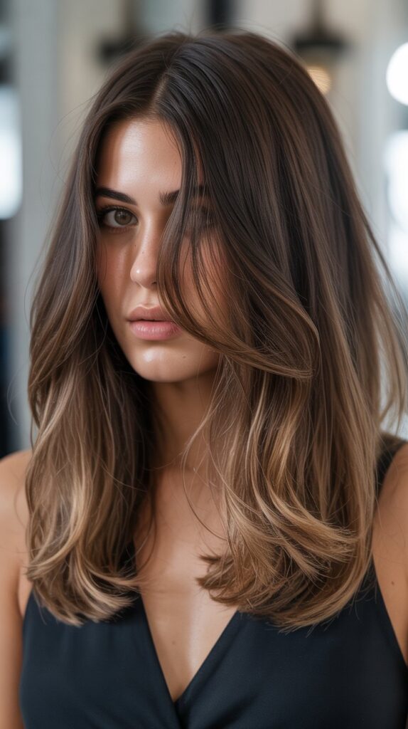 36 Gorgeous Lowlights for Medium Length Brown Hair on Brunettes 10 Ombre Lowlight Technique