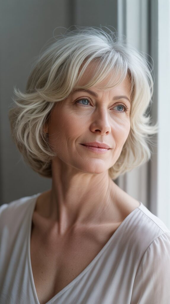 Best 30+ Very Layered Medium Hairstyles for Women Over 50 21 Rounded Layers for Softness