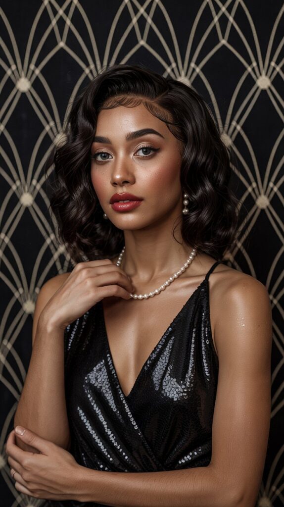 27 Chic Cute Winter Hairstyles for Black Women 22 Finger Waves