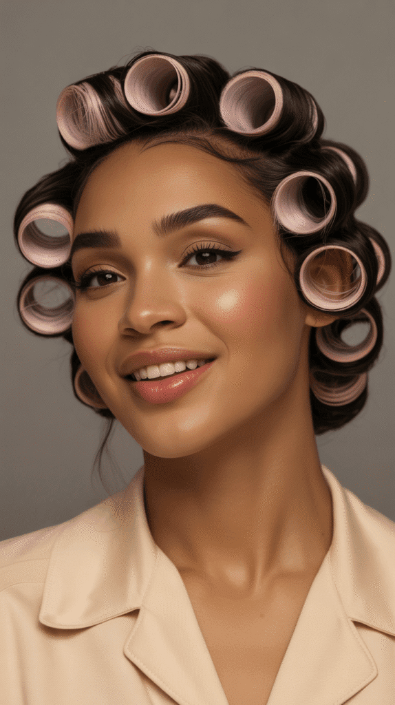 27 Modern Short Haircuts for Black Women You'll Love 13 The Pin Curl Set