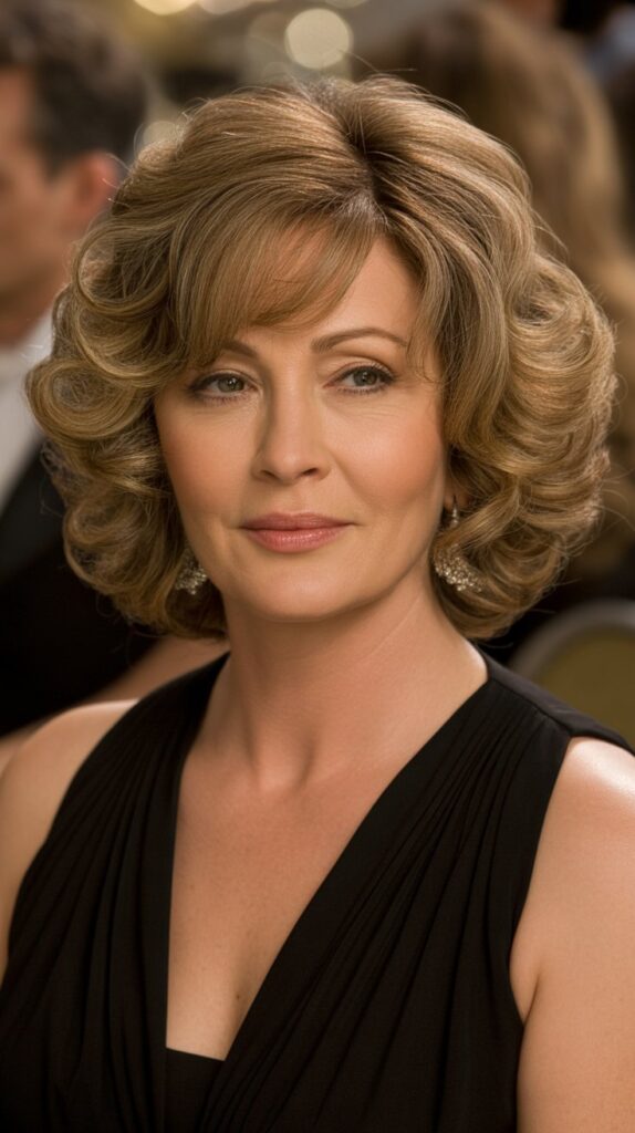 Best 30+ Very Layered Medium Hairstyles for Women Over 50 10 Soft Curled Layers