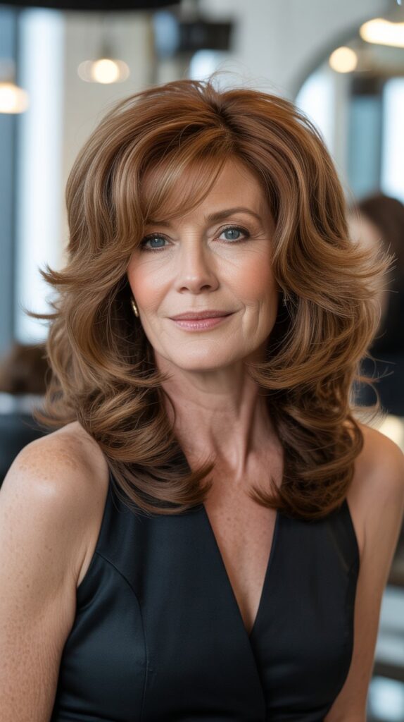 Best 30+ Very Layered Medium Hairstyles for Women Over 50 31 Voluminous Layered Blowout