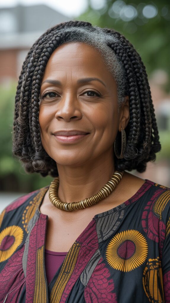 Top 30+ Stunning Hairstyles for Older Black Women: Easy Solutions for Everyday Glam! 12 Protective Box Braids