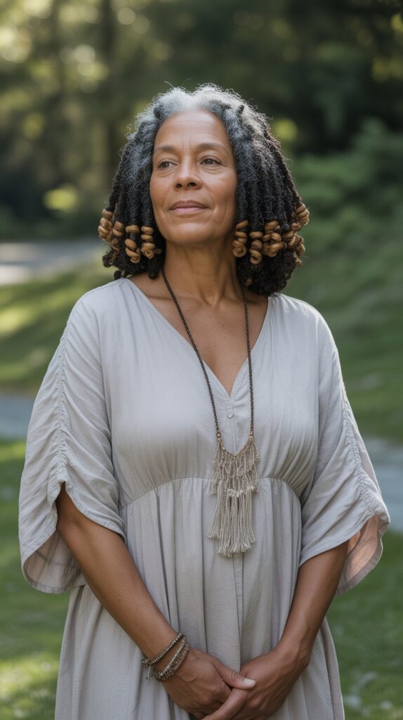 Top 30+ Stunning Hairstyles for Older Black Women: Easy Solutions for Everyday Glam! 31 Faux Locs with Curly Ends