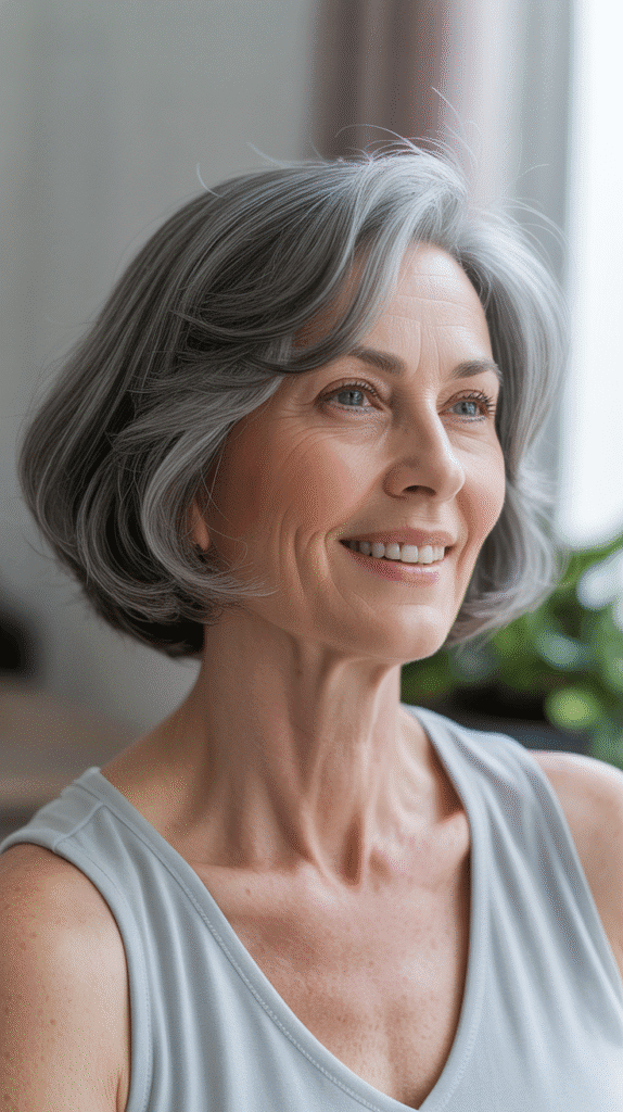 Top 36 Low-Maintenance Haircuts for Women Over 70 31 The Soft A-Line Bob