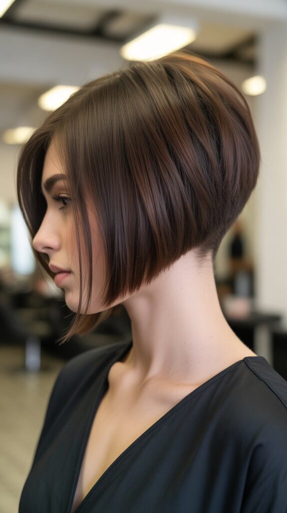 Top 30+ Expert Approved Hairstyles for Thin Hair and Round Faces 13 Graduated Bob with Stacked Back