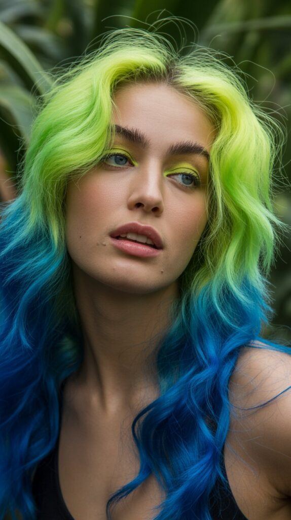 Lime Green and Blue Tropical Energy