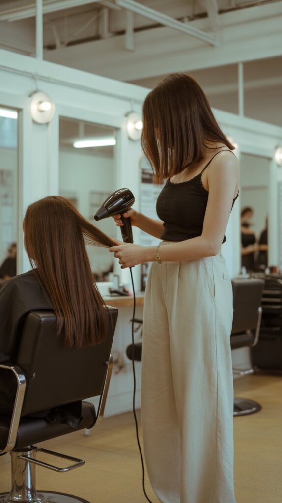 33 Chic Hairstylist Outfits for Work This Summer 8 Wide-Leg Linen Pants with Camisole