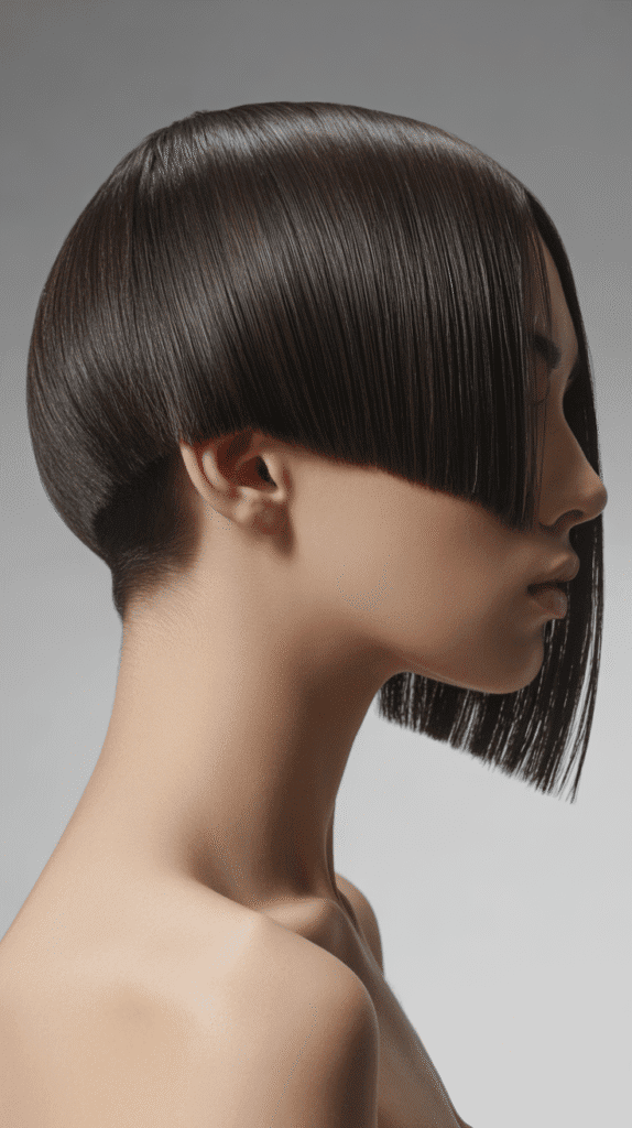 Best 37 Flattering Stacked Inverted Bob Haircuts for Thin Fine Hair 3 Blunt-Cut Stacked Bob with Sharp Angles