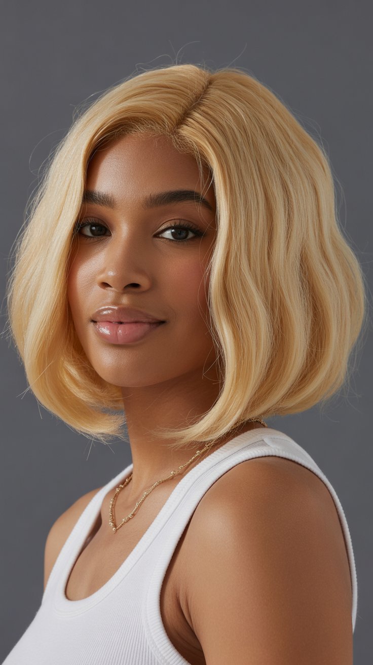  Honey Blonde Bob Wig