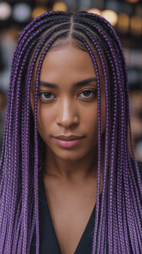 30 Must-Try Winter Hair Braid Trends for 2025 21 Micro Braids with Colored Extensions